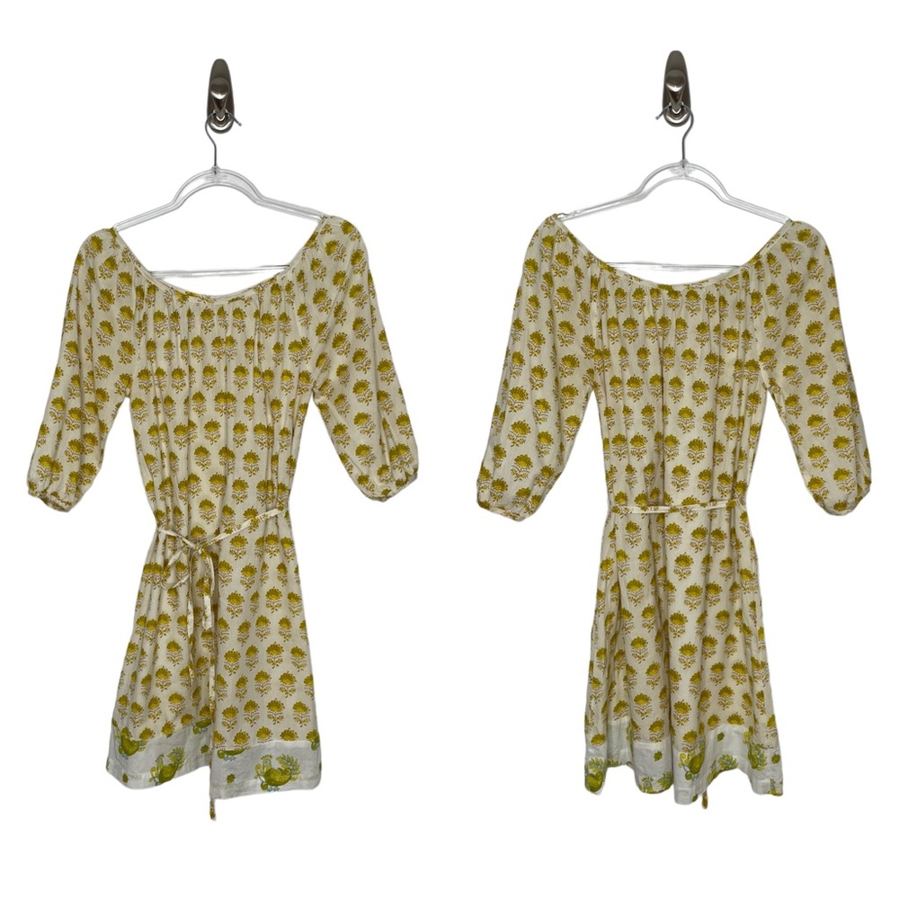 Pink Chicken | Women’s Block Printed Belted Long Sleeve Dress XS